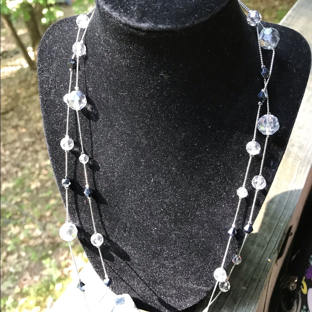 Vintage Lia Sophia Long Crystal Necklace